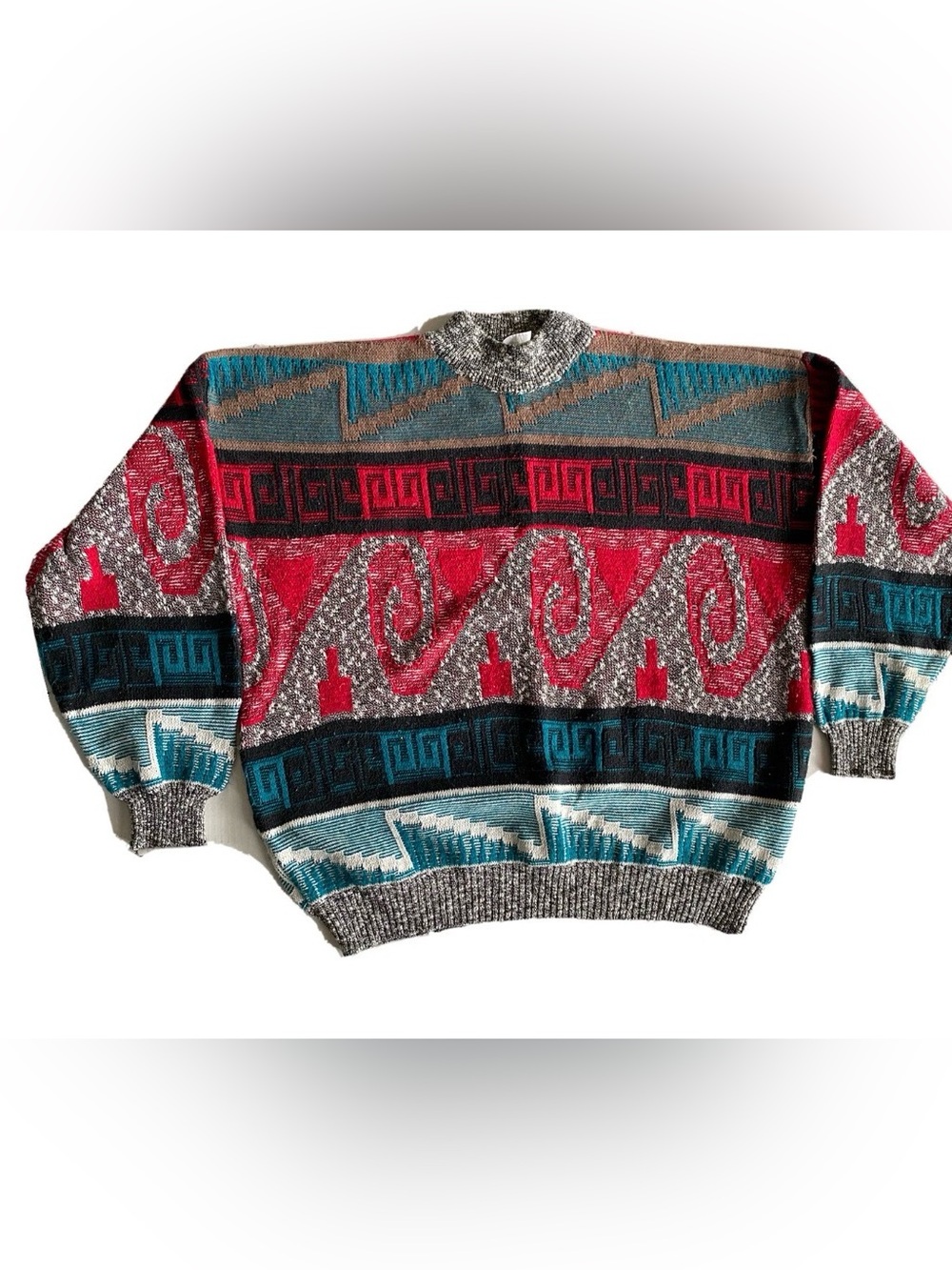 Vintage Forum Mens XL Knit Sweatshirt Made in Italy High Neck